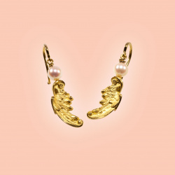 Engelsflügerl gold mit Perle