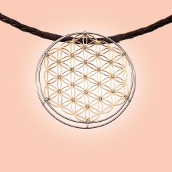 Blume des Lebens gold weißgold