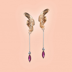 EngelsFlügel Ohrhänger Rubin